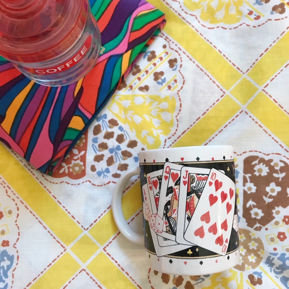 Vintage 90s Casino Card/Dice Mug